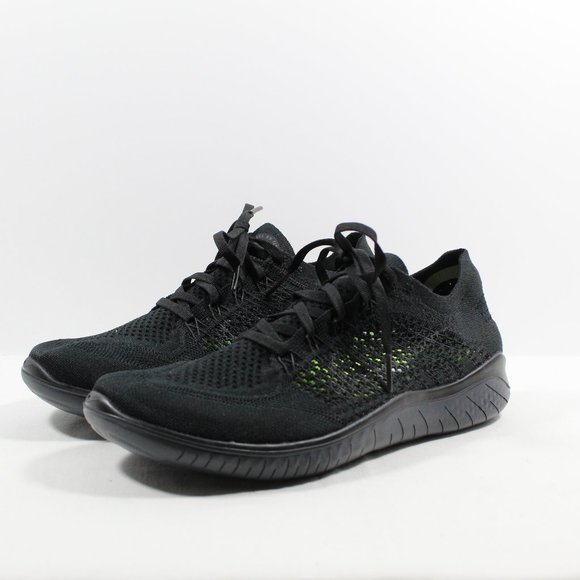 Nike Men's Free RN Flyknit 2018 Shoes 942838-002 - Anthracite Black 8.5M - Picture 1 of 4